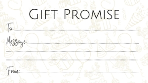 Gift Promise voucher templates - gold birthday party doodles