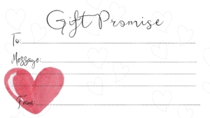 Gift Promise voucher template - hearts / Valentine's Day