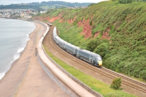 Photograph of trains at Dawlish, Devon. Copyright Rob Thomas.